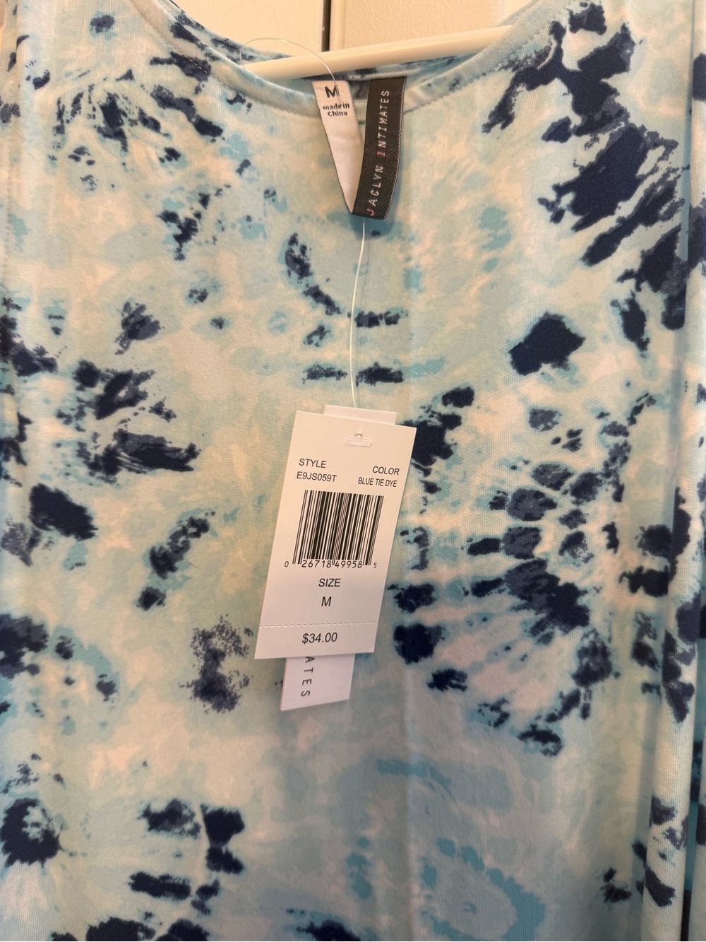 Sleeveless Blue Tie-Dye Midi Dress - Picture 3 of 4